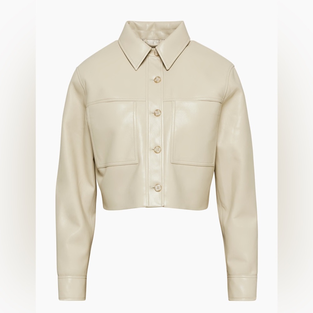 Wilfred cropped leather jacket